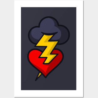 Lightning Strikes My Heart Posters and Art